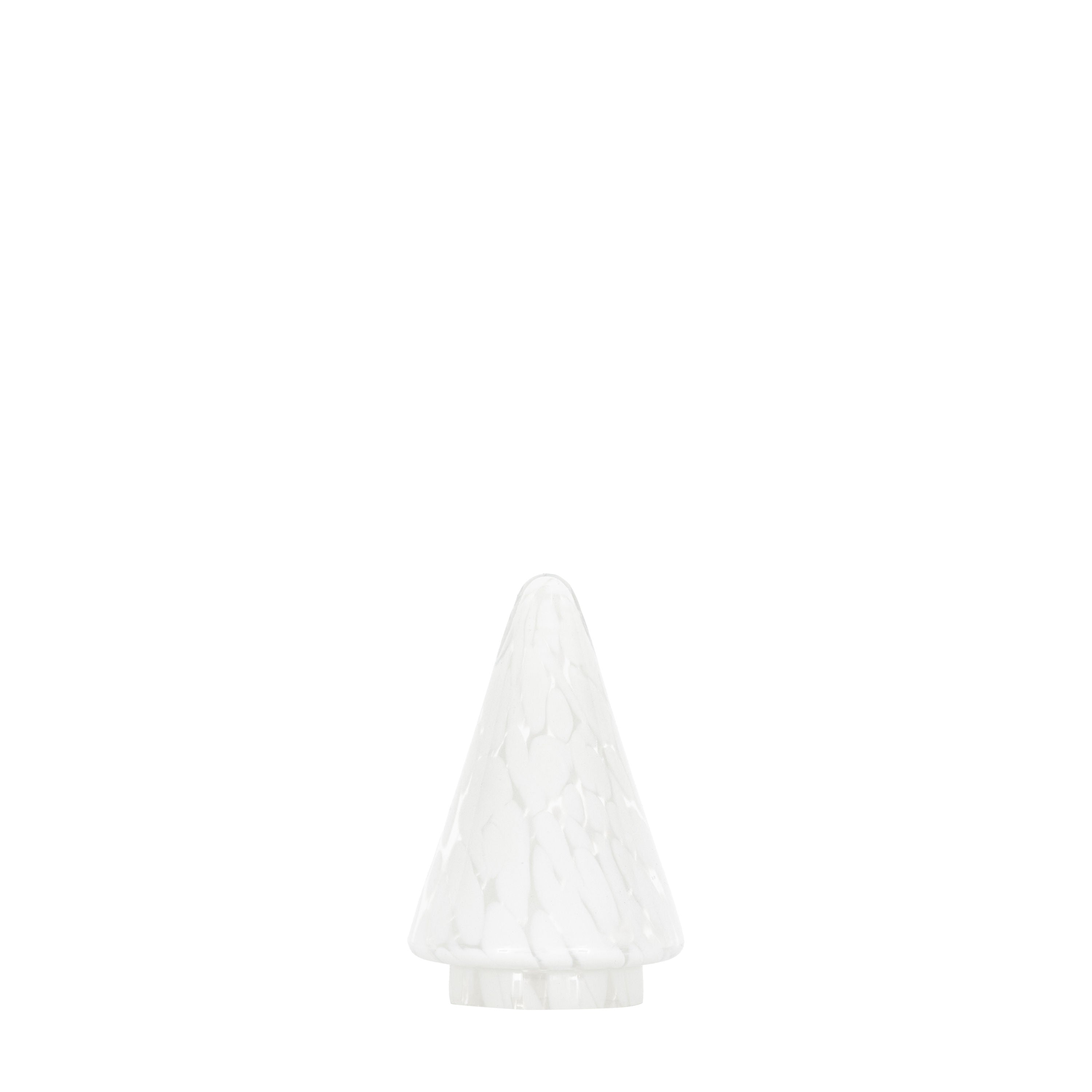White Confetti Glass Tree Decoration Small